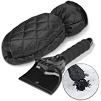 Raspador de Hielo Guante- Rascador Hielo Coche con Guantes Calientes- Cepillo de Nieve para Coche con Guante Forrado…